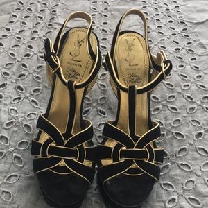 Authentic and used YSL suede tribute heels 👠